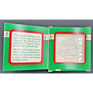 1980's Duncan Hines Acrylic Snowman Ornament SKU U232